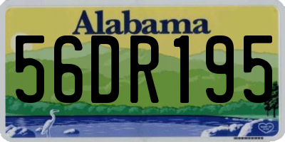 AL license plate 56DR195