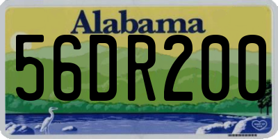 AL license plate 56DR200