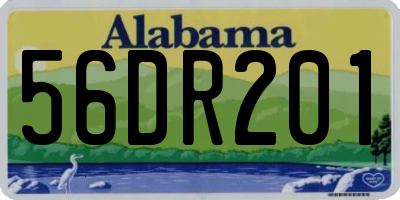 AL license plate 56DR201