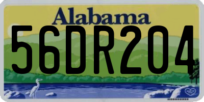 AL license plate 56DR204