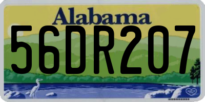 AL license plate 56DR207