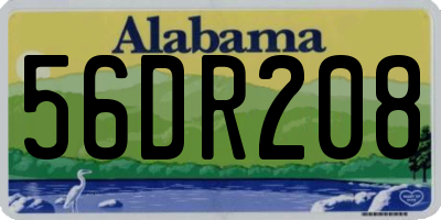 AL license plate 56DR208