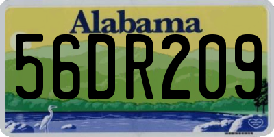 AL license plate 56DR209