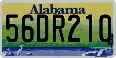AL license plate 56DR210