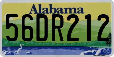 AL license plate 56DR212