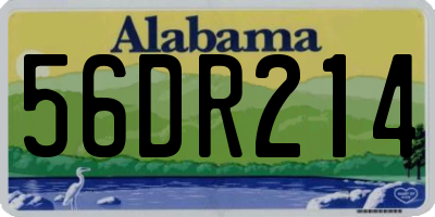 AL license plate 56DR214