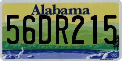 AL license plate 56DR215