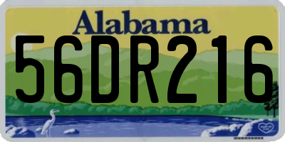 AL license plate 56DR216