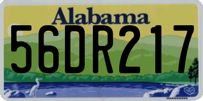 AL license plate 56DR217