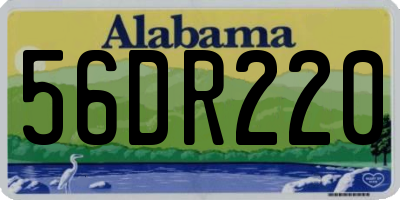 AL license plate 56DR220