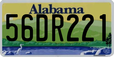 AL license plate 56DR221