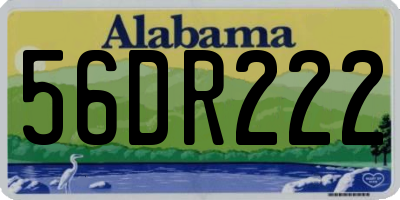 AL license plate 56DR222