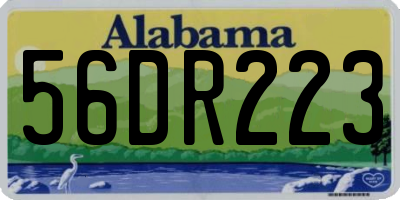 AL license plate 56DR223