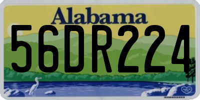 AL license plate 56DR224
