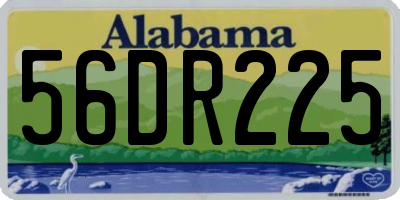 AL license plate 56DR225