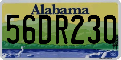 AL license plate 56DR230