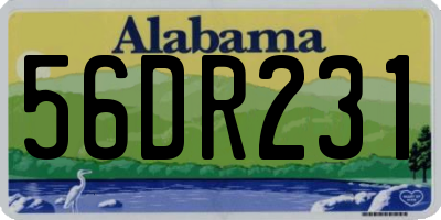 AL license plate 56DR231