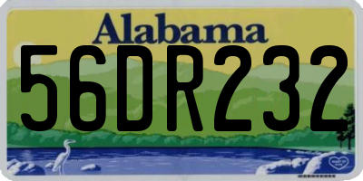AL license plate 56DR232