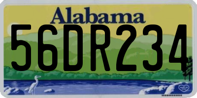 AL license plate 56DR234