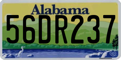 AL license plate 56DR237