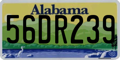 AL license plate 56DR239