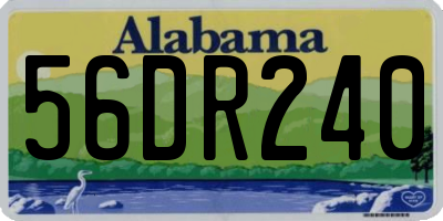 AL license plate 56DR240