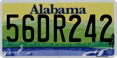 AL license plate 56DR242