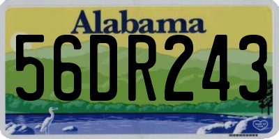 AL license plate 56DR243