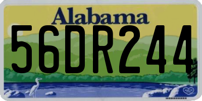 AL license plate 56DR244