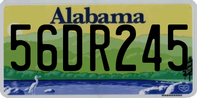 AL license plate 56DR245