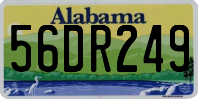 AL license plate 56DR249
