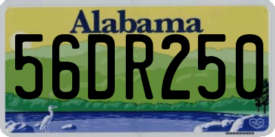 AL license plate 56DR250