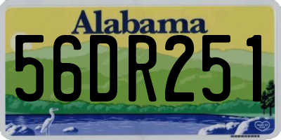 AL license plate 56DR251
