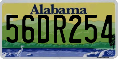 AL license plate 56DR254