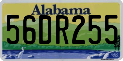AL license plate 56DR255