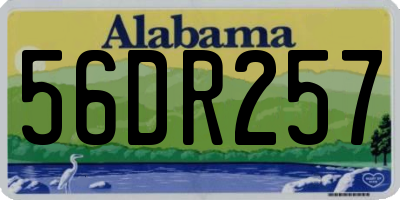 AL license plate 56DR257