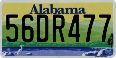 AL license plate 56DR477
