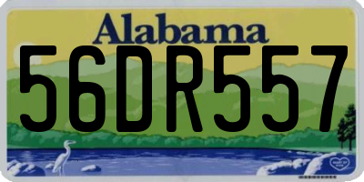 AL license plate 56DR557