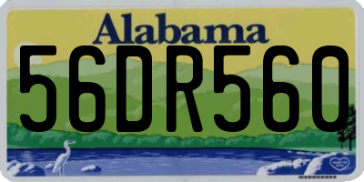 AL license plate 56DR560