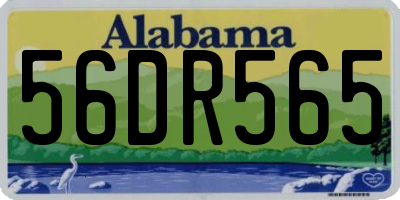 AL license plate 56DR565