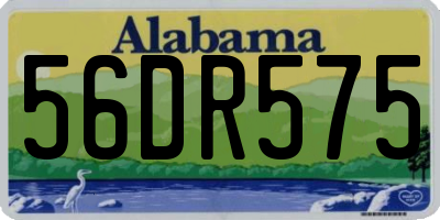 AL license plate 56DR575
