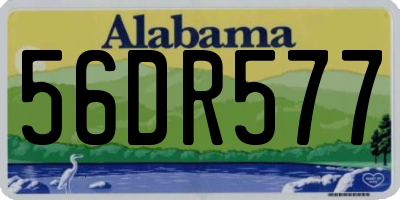 AL license plate 56DR577