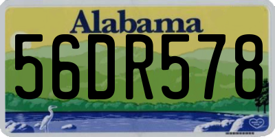 AL license plate 56DR578