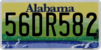 AL license plate 56DR582