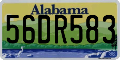AL license plate 56DR583