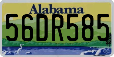 AL license plate 56DR585