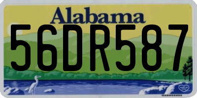 AL license plate 56DR587