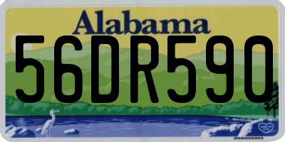 AL license plate 56DR590