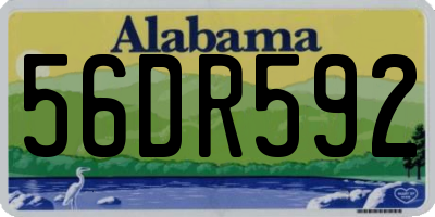 AL license plate 56DR592