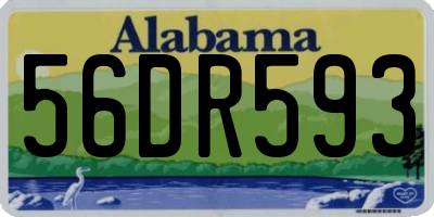 AL license plate 56DR593
